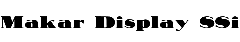 Makar Display SSi font preview