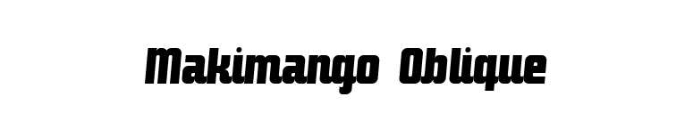 Makimango Oblique font preview
