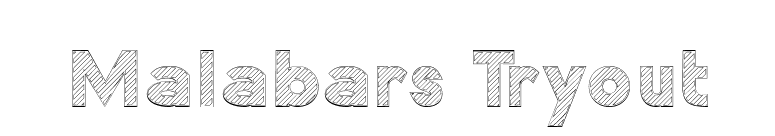 Malabars Tryout font preview