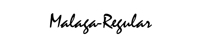 Malaga-Regular font preview