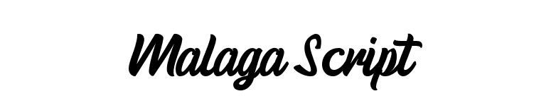 Malaga Script font preview