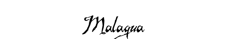 Malagua font preview