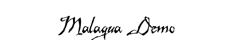Malagua Demo font preview