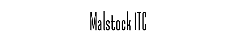 Malstock ITC font preview