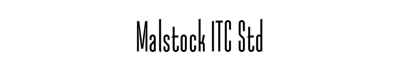 Malstock ITC Std font preview