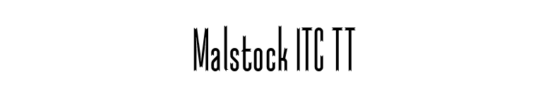Malstock ITC TT font preview