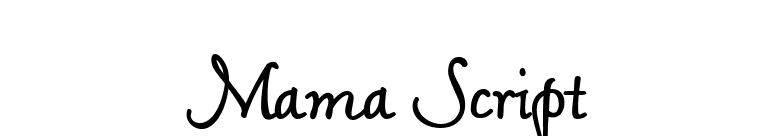 Mama Script font preview