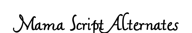 Mama Script Alternates font preview
