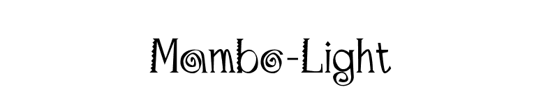 Mambo-Light font preview