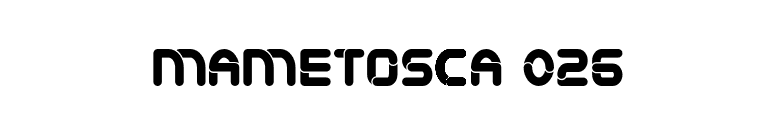 Mametosca 026 font preview