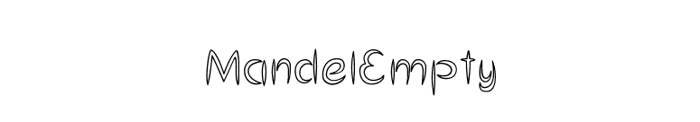 MandelEmpty font preview