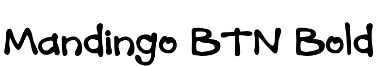 Mandingo BTN Bold font preview
