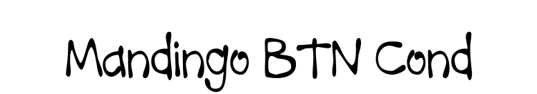 Mandingo BTN Cond font preview