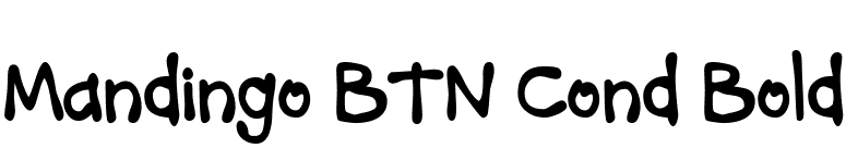 Mandingo BTN Cond Bold font preview