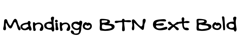 Mandingo BTN Ext Bold font preview