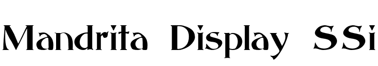 Mandrita Display SSi font preview