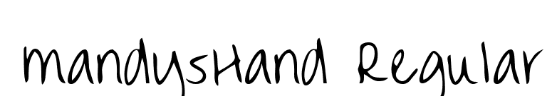 MandysHand Regular font preview