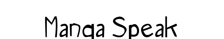 Manga Speak font preview