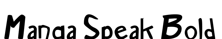 Manga Speak Bold font preview