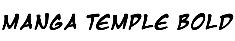 Manga Temple Bold font preview