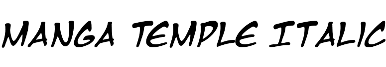 Manga Temple Italic font preview