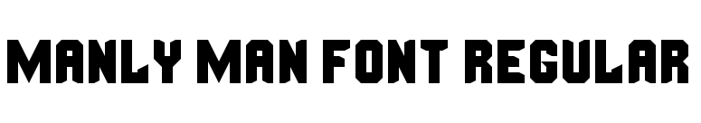 Manly Man Font Regular font preview