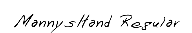 MannysHand Regular font preview