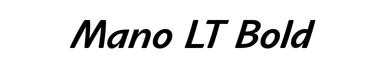 Mano LT Bold font preview