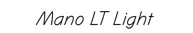 Mano LT Light font preview