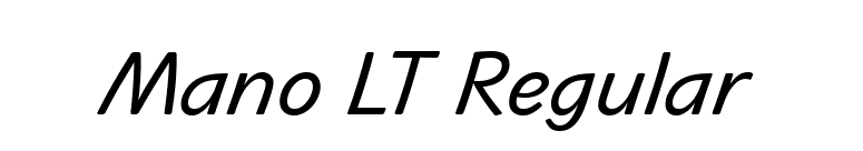 Mano LT Regular font preview