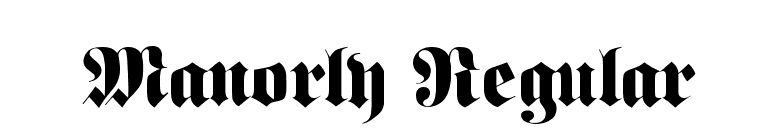 Manorly Regular font preview