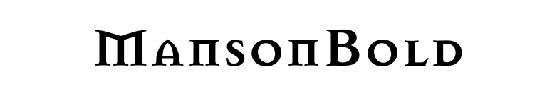 MansonBold font preview
