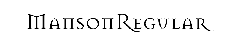 MansonRegular font preview