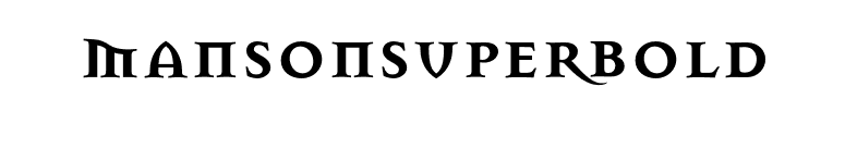 MansonSuperBold font preview