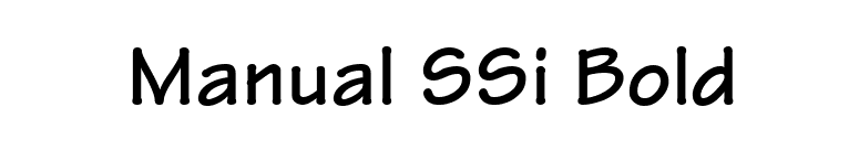 Manual SSi Bold font preview