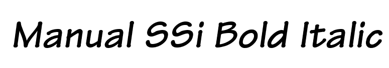 Manual SSi Bold Italic font preview