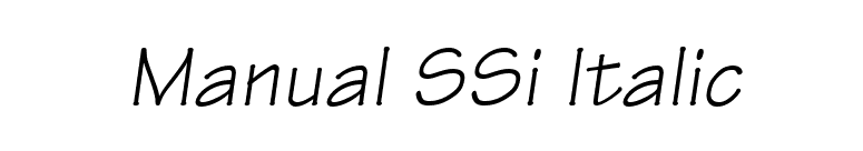 Manual SSi Italic font preview