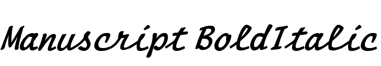 Manuscript BoldItalic font preview
