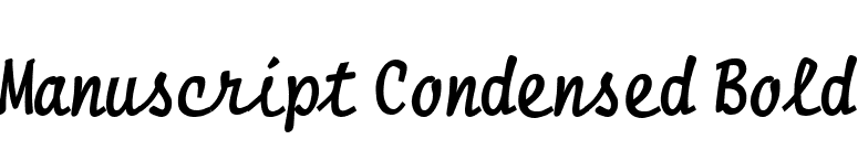 Manuscript Condensed Bold font preview