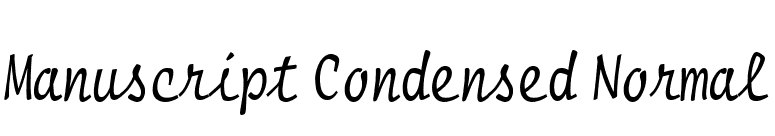 Manuscript Condensed Normal font preview