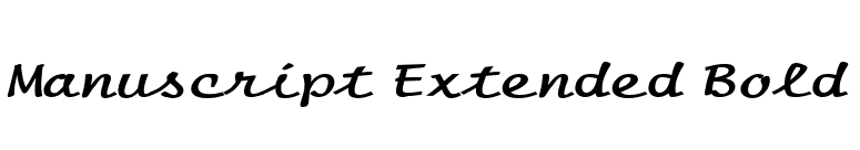 Manuscript Extended Bold font preview