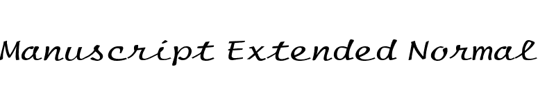 Manuscript Extended Normal font preview