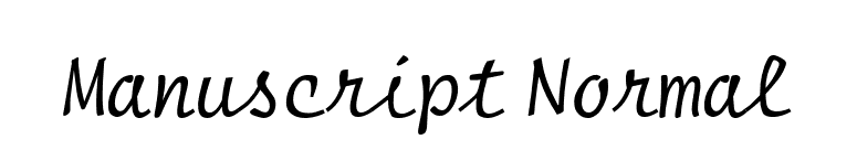 Manuscript Normal font preview