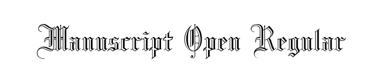 Manuscript Open Regular font preview