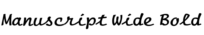 Manuscript Wide Bold font preview
