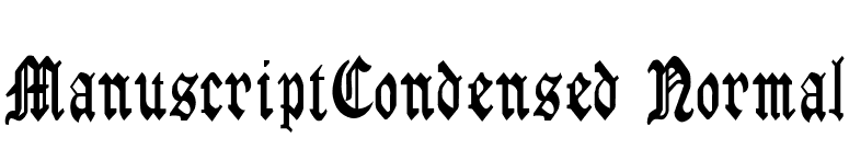 ManuscriptCondensed Normal font preview