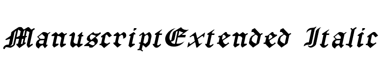 ManuscriptExtended Italic font preview
