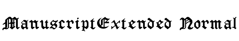 ManuscriptExtended Normal font preview