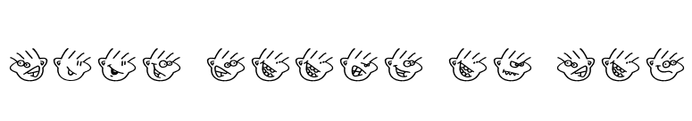 Many moods of Moe font preview