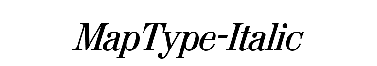 MapType-Italic font preview